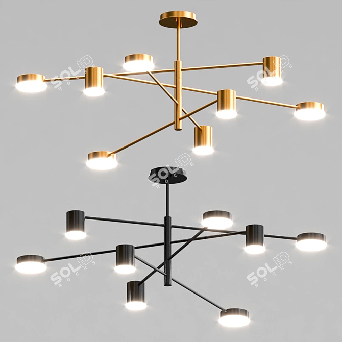 Sleek LED Pendant Lights 3D model image 3