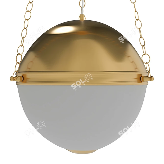 Gustavo SP3 Bronze-Chrome Pendant 3D model image 1