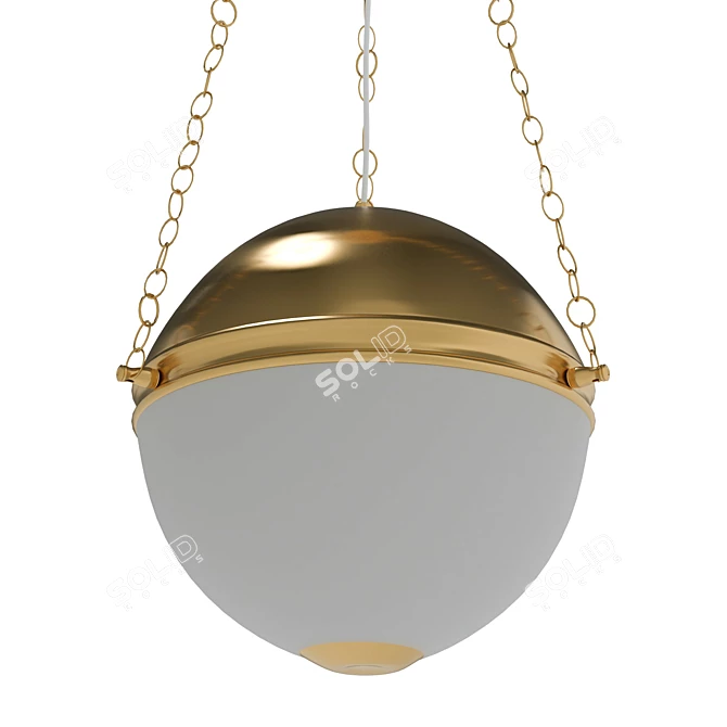 Gustavo SP3 Bronze-Chrome Pendant 3D model image 2