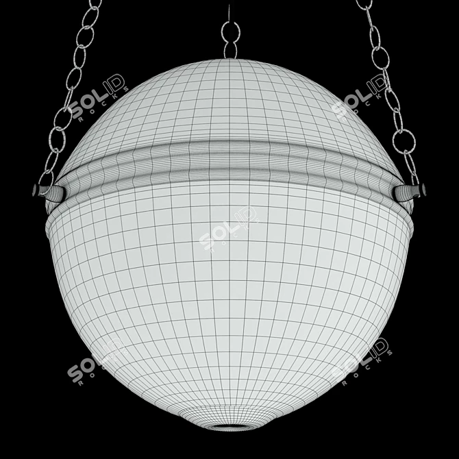 Gustavo SP3 Bronze-Chrome Pendant 3D model image 6