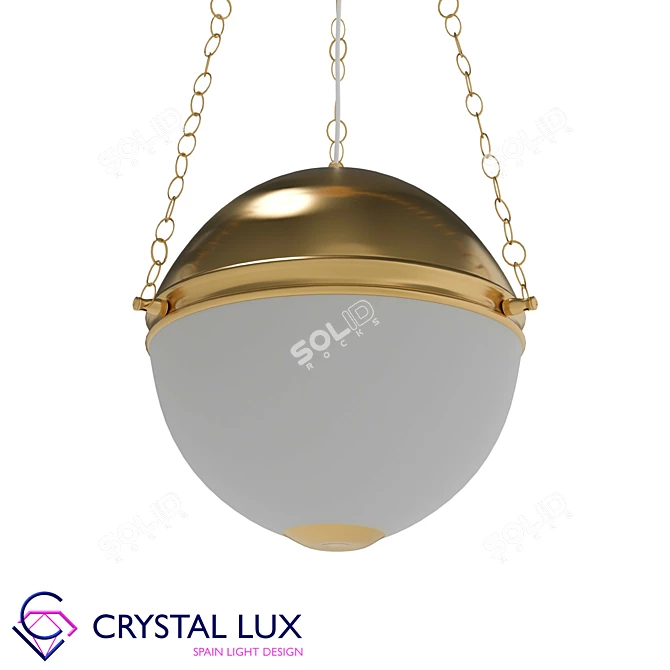 Gustavo SP3 Bronze-Chrome Pendant 3D model image 7