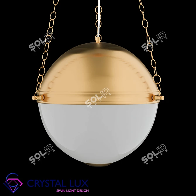 Gustavo SP3 Bronze-Chrome Pendant 3D model image 8