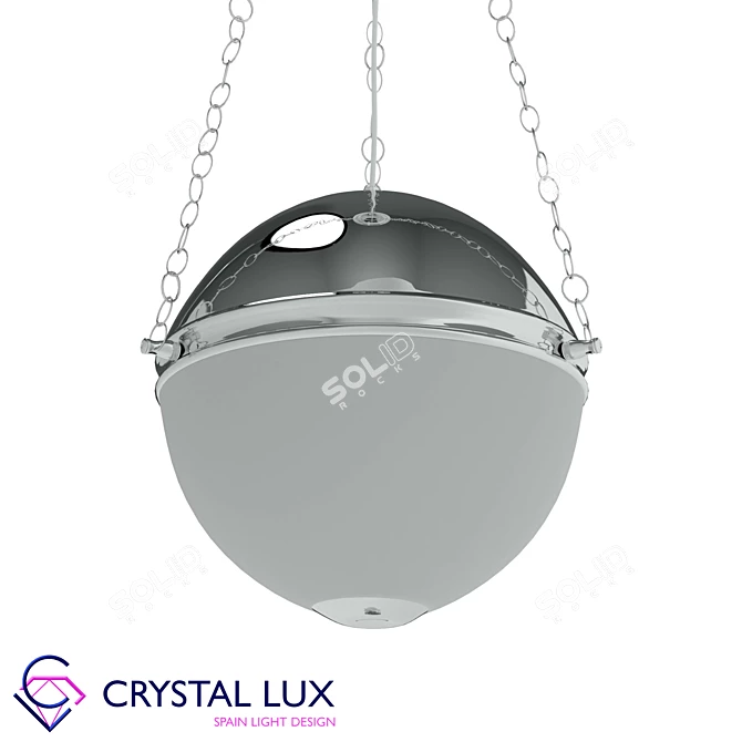 Gustavo SP3 Bronze-Chrome Pendant 3D model image 9