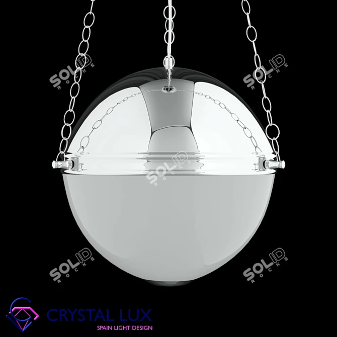Gustavo SP3 Bronze-Chrome Pendant 3D model image 10