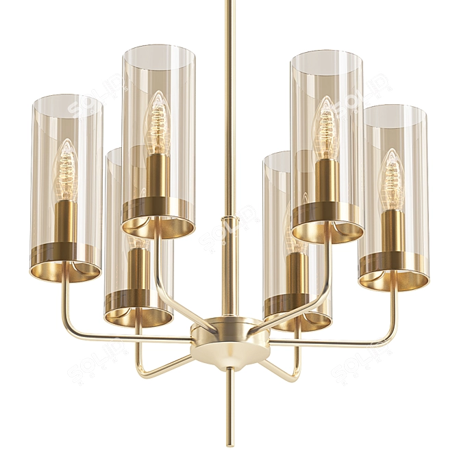 Elegant Kamari Pendant Chandelier 3D model image 1