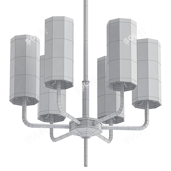Elegant Kamari Pendant Chandelier 3D model image 2