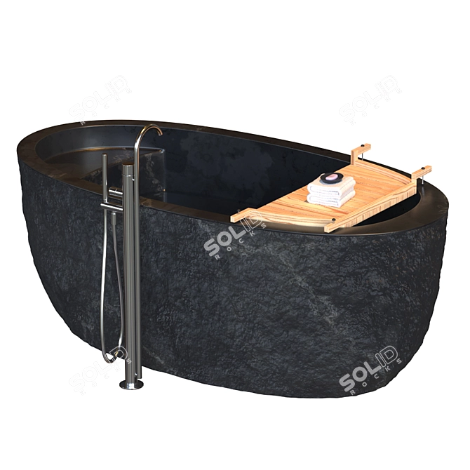 Naga Stone Bath: Wild Edge Elegance 3D model image 4