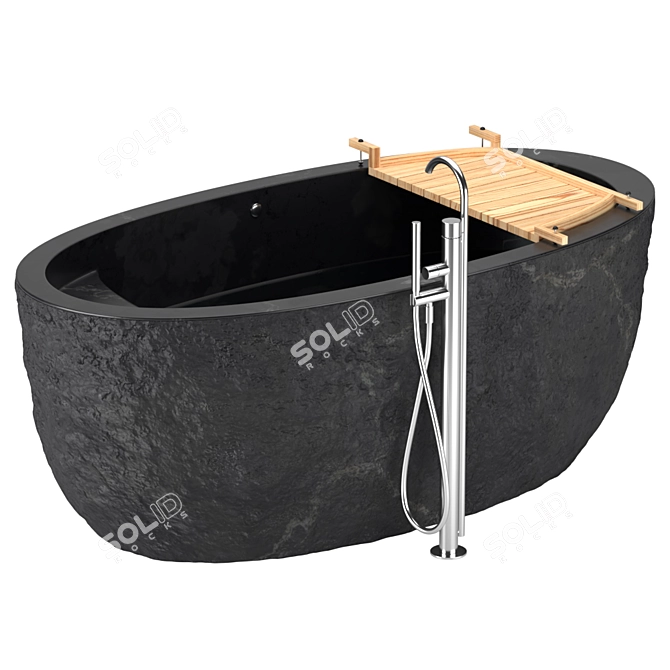 Naga Stone Bath: Wild Edge Elegance 3D model image 11