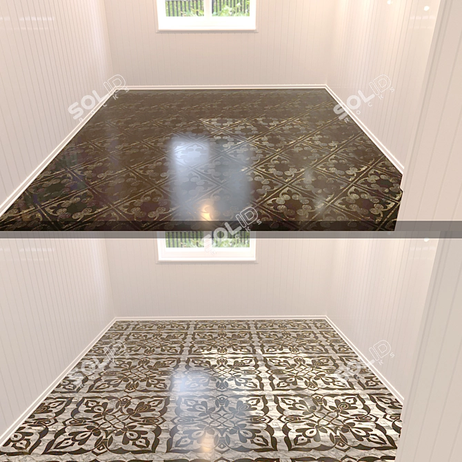 Arabesque Marble Stone Set 3D model image 5