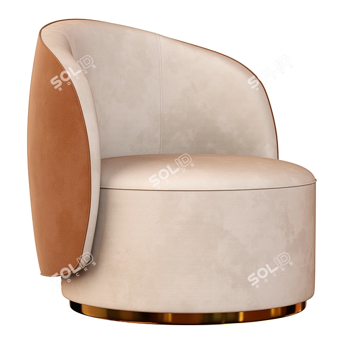 Luxurious Fendi Casa Anabelle Armchair 3D model image 1