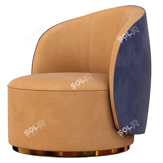 Luxurious Fendi Casa Anabelle Armchair 3D model image 2