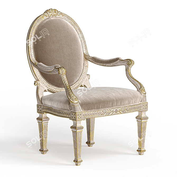 Roberto Giovannini Lowpoly Armchair 3D model image 1