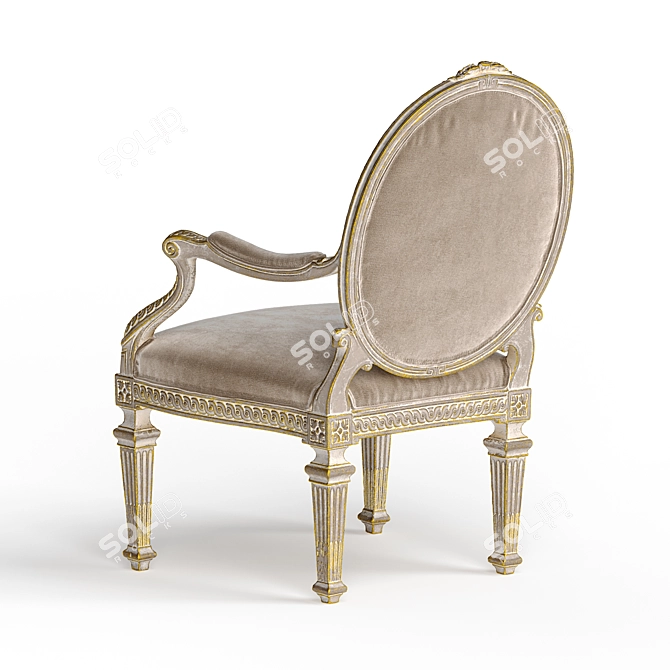 Roberto Giovannini Lowpoly Armchair 3D model image 2