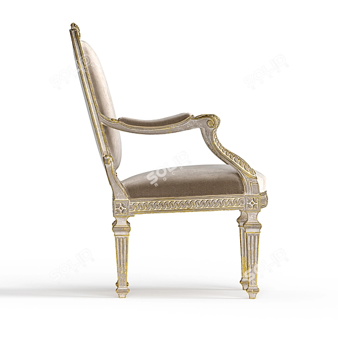 Roberto Giovannini Lowpoly Armchair 3D model image 5