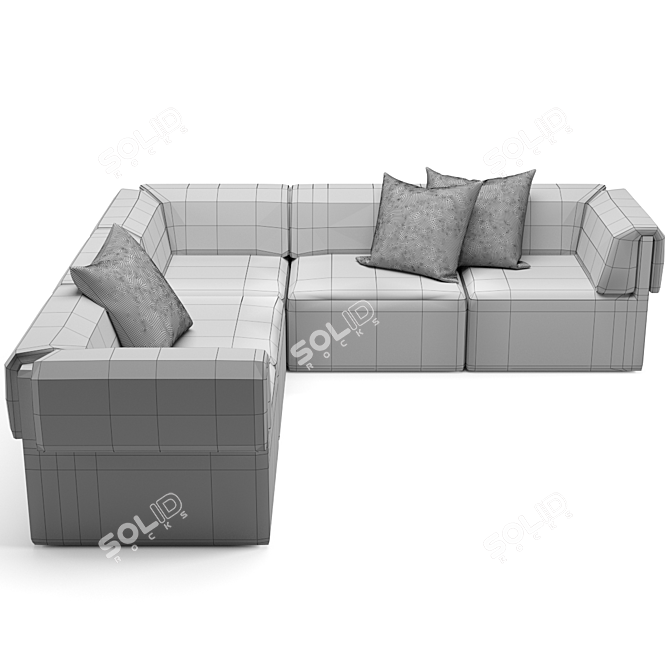 Gubi Wonder Sofa: Luxurious 2x3 Seater with Chaise Lounge 3D model image 7