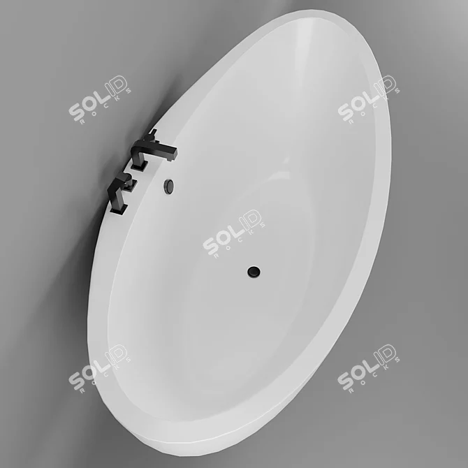 Luxury Freestanding Soaking Bathtub 3D model image 2