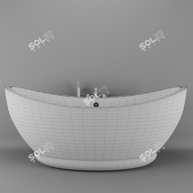 Luxury Freestanding Soaking Bathtub 3D model image 3