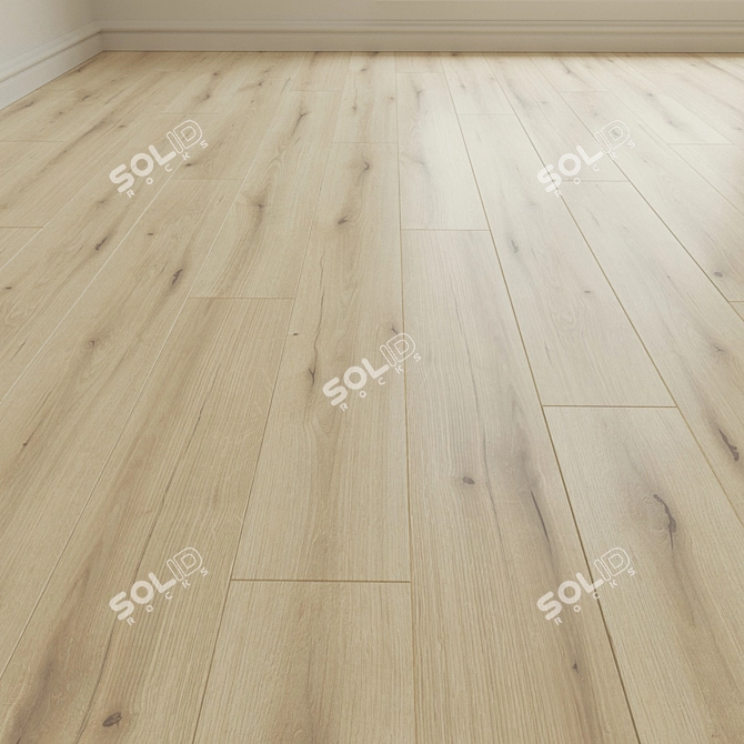 Title: Evoke Vanilla Oak Laminate 3D model image 1