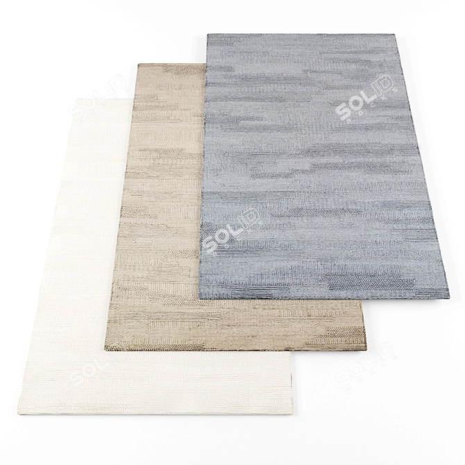 High Resolution Carpets - 4 Piece Set 3D model image 1