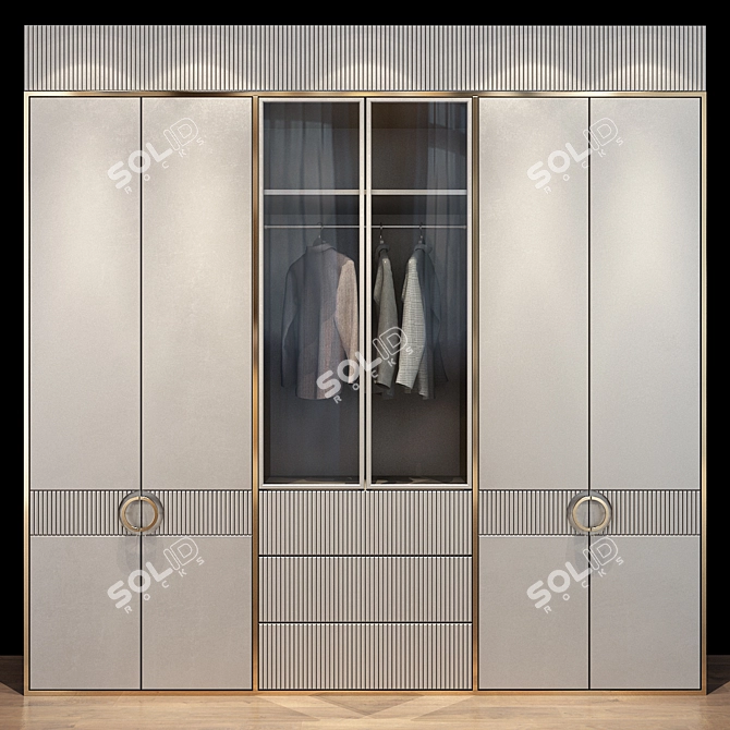 Sleek Modern Cabinet Furniture 3D model image 1