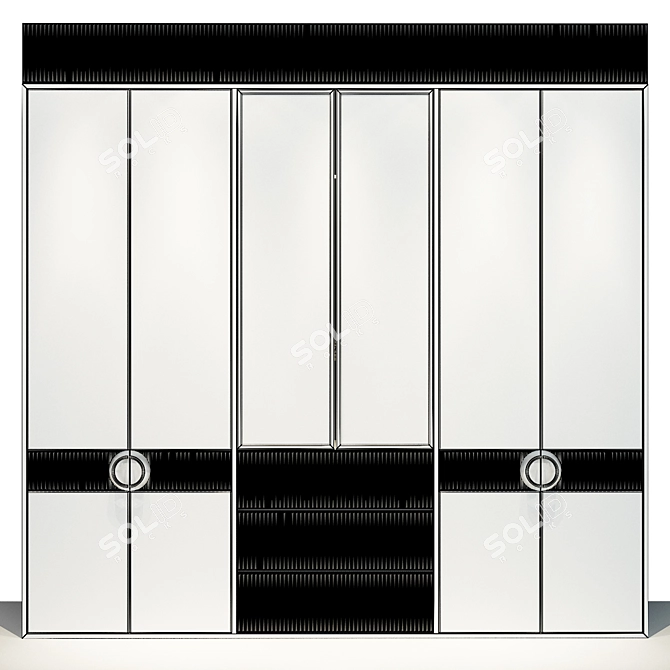 Sleek Modern Cabinet Furniture 3D model image 2