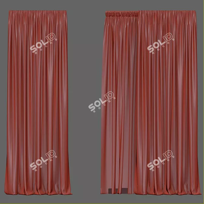 Refined Curtain Design 3D model image 5