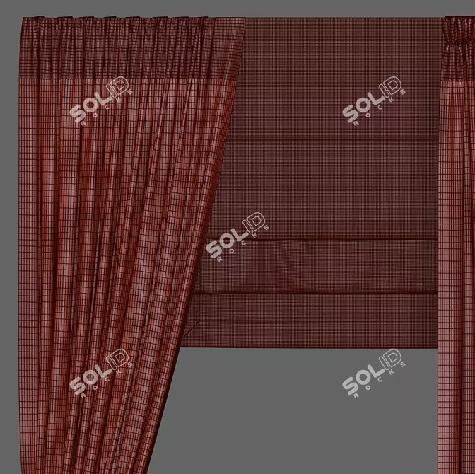 Revamped Curtain Design | Curtain 897 3D model image 3