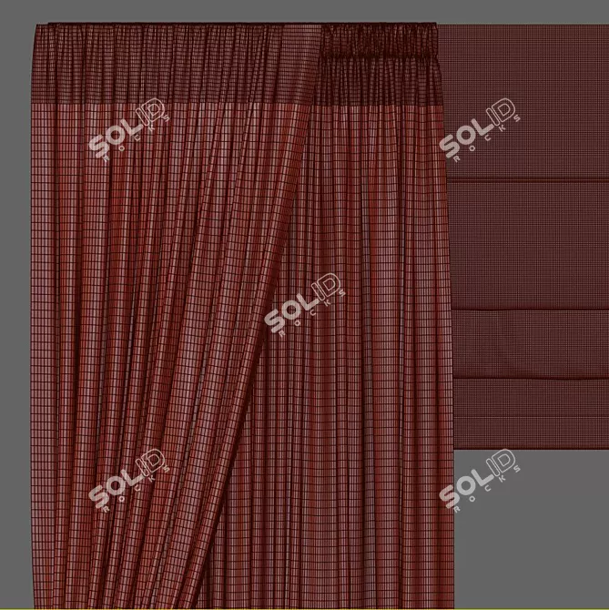 Revamped Curtain Design 3D model image 3