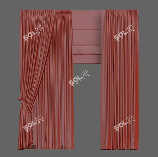 Revamped Curtain Design 3D model image 5