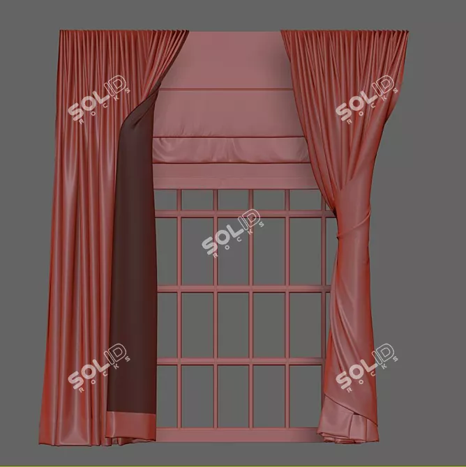 Elegant Drapery: Curtain 899 3D model image 3