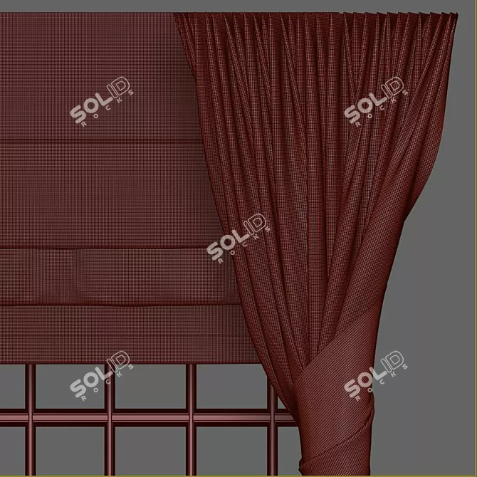 Elegant Drapery: Curtain 899 3D model image 5