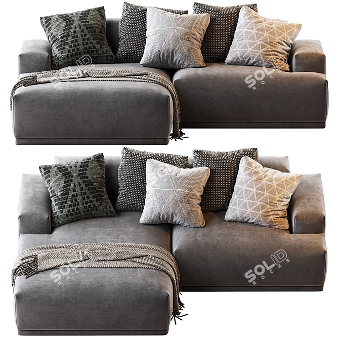 Modular Connect Sofa: Stylish and Versatile 3D model image 3