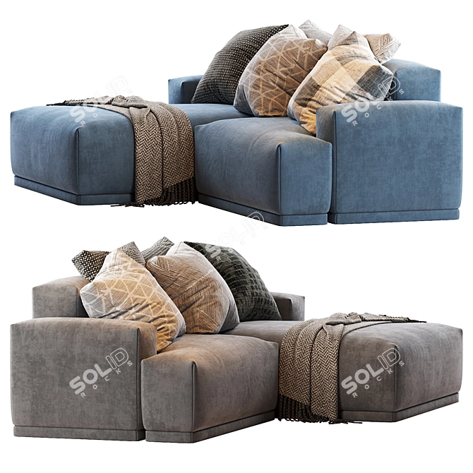 Modular Connect Sofa: Stylish and Versatile 3D model image 5