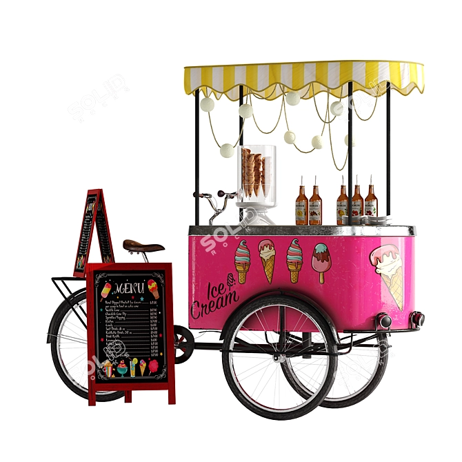 Frozen Joy Ice Cream Bike 2 3D model image 4