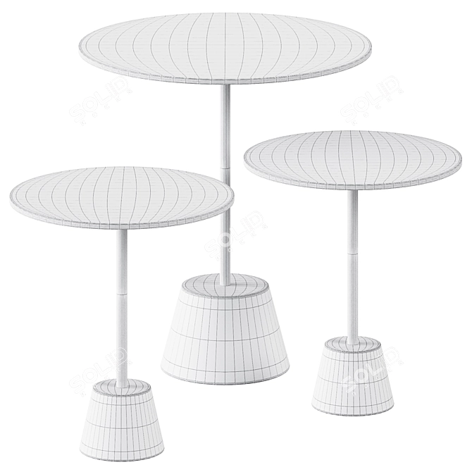 Queenly Coffee Tables by Ferre - Elegant and Chic 3D model image 2