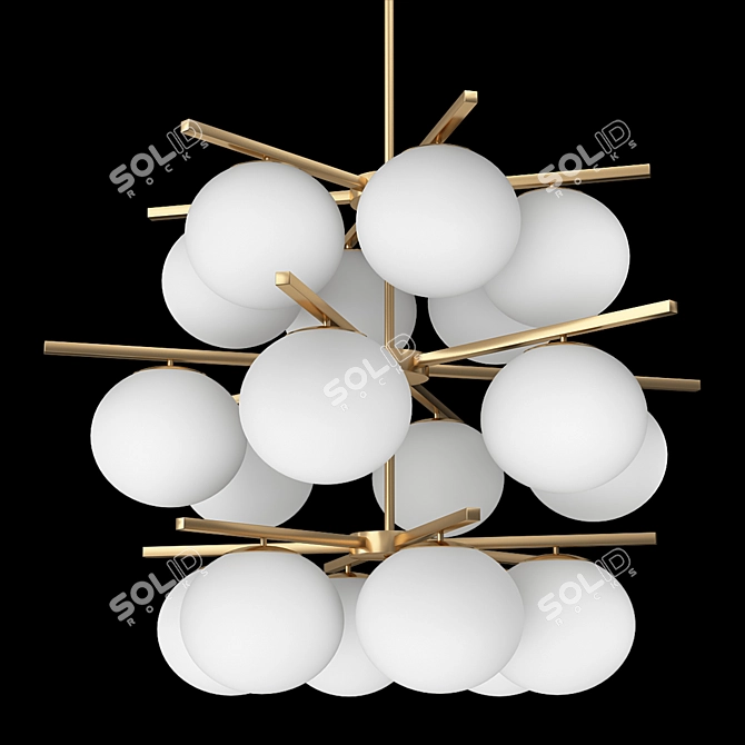 Elegant Retro Chandelier: Noa 3D model image 2