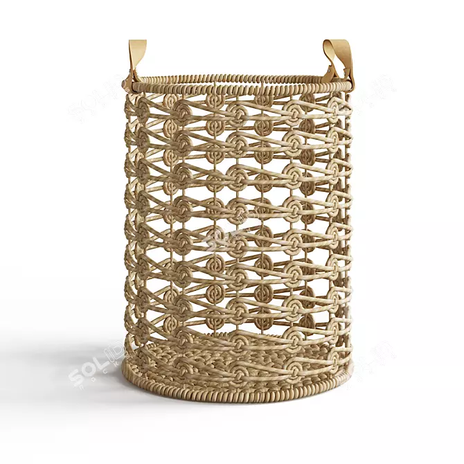 Handcrafted Storage Baskets by Greenvibe 3D model image 3