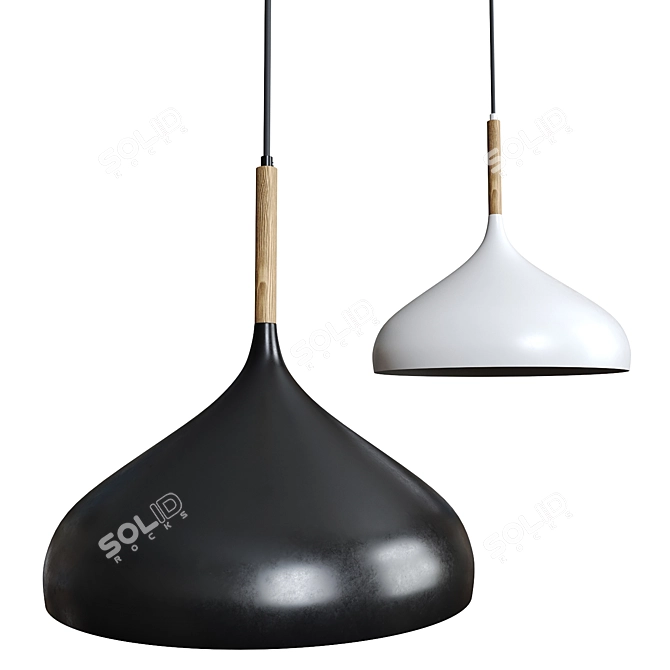 Title: Skarlat Pendant Lamp 330-1L BK 3D model image 1