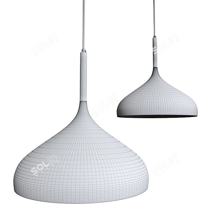 Title: Skarlat Pendant Lamp 330-1L BK 3D model image 2