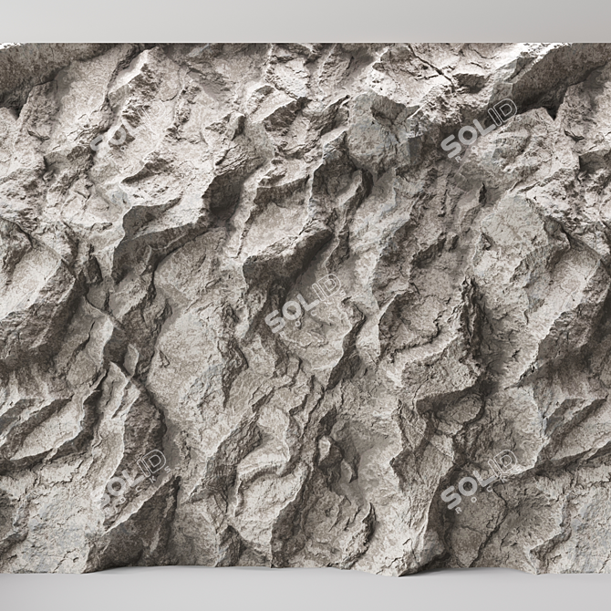 Seamless Rock Cliff Texture 3D model image 1