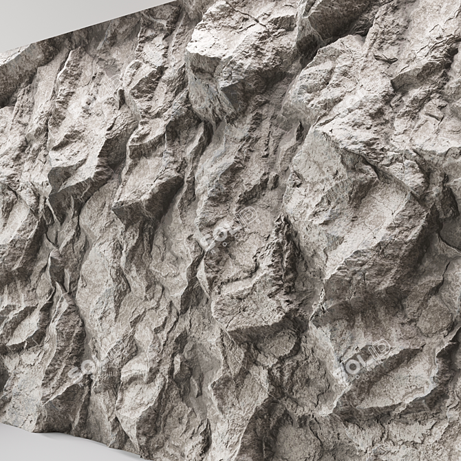 Seamless Rock Cliff Texture 3D model image 3