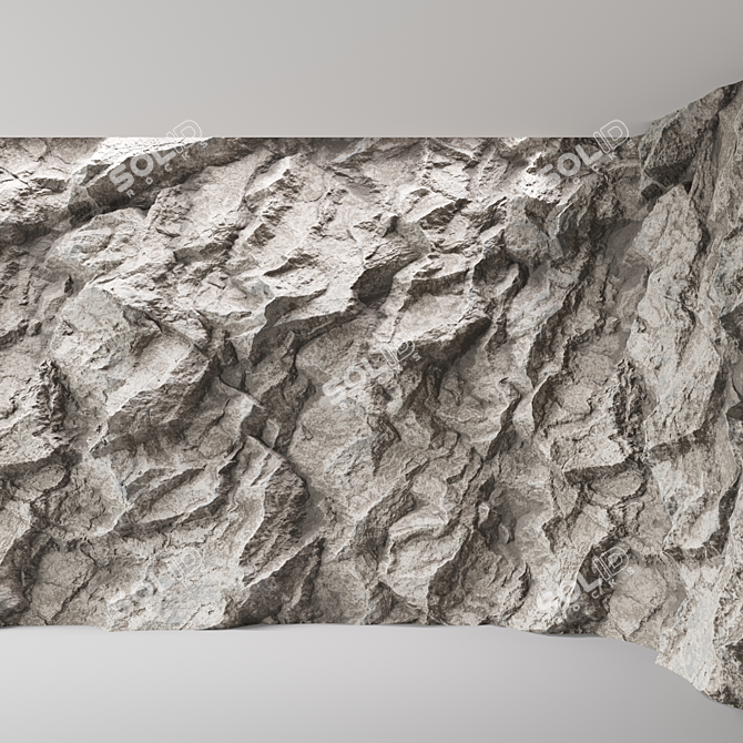 Seamless Rock Cliff Texture 3D model image 5