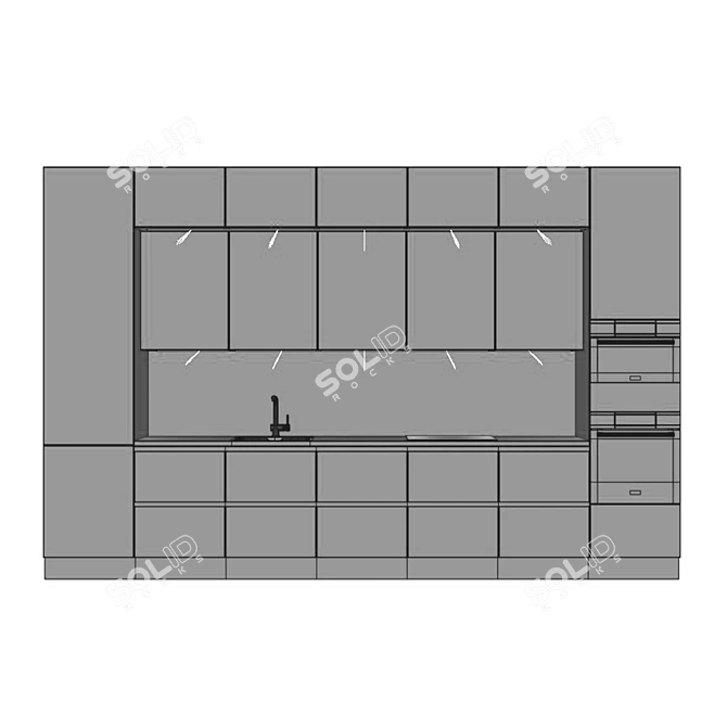 Versatile Kitchen Essentials: Mixer, Sink & Appliances 3D model image 4