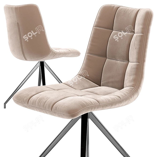 Luxury Dining Set: Sedia Diamond Chair & Nack Table 3D model image 4