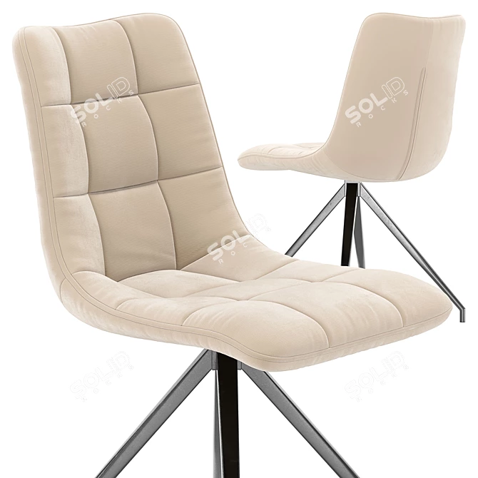 Luxury Dining Set: Sedia Diamond Chair & Nack Table 3D model image 5