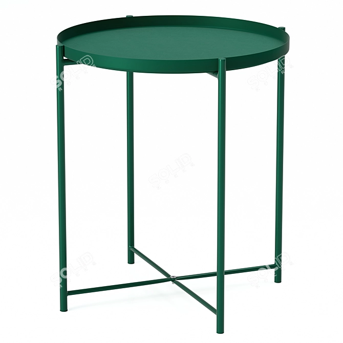 Gladom Steel Magazine Table - Colorful and Chic 3D model image 1