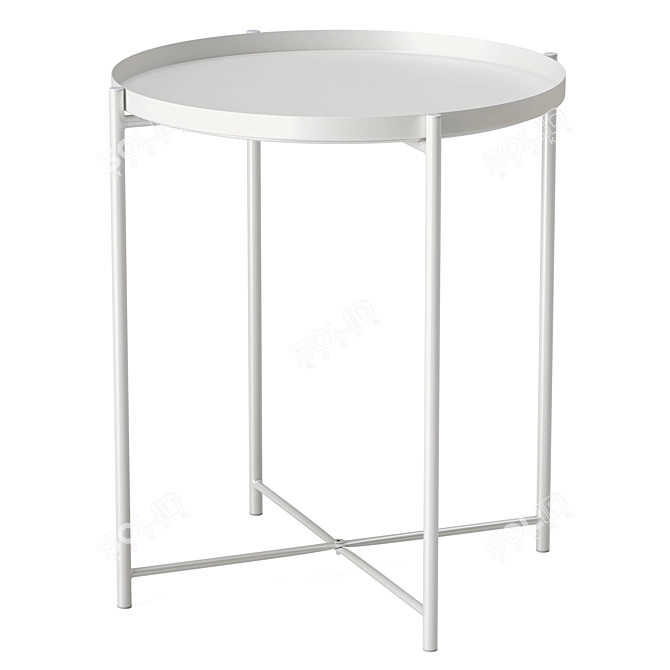 Gladom Steel Magazine Table - Colorful and Chic 3D model image 3