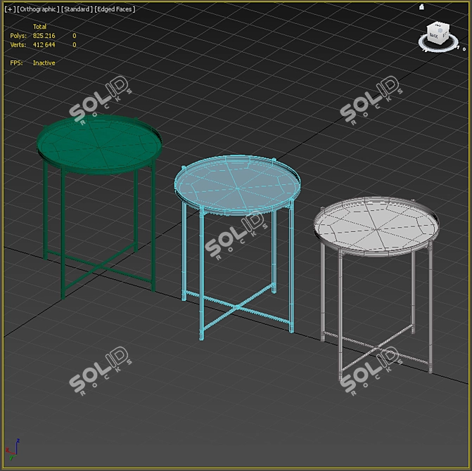 Gladom Steel Magazine Table - Colorful and Chic 3D model image 7