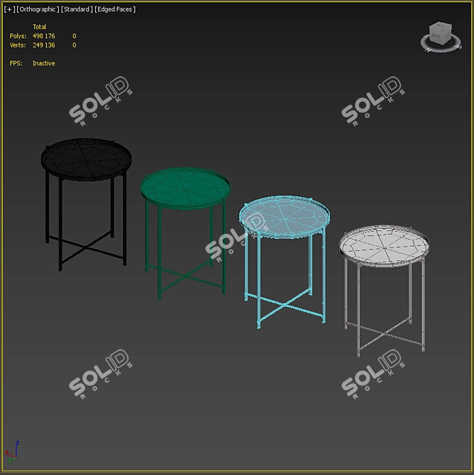 Gladom Steel Magazine Table - Colorful and Chic 3D model image 10