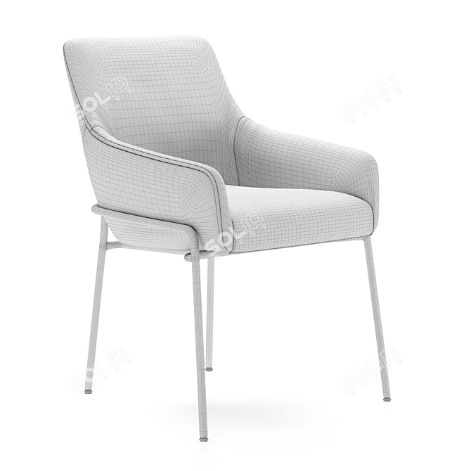 Modern JOLLY Chair and VAIN Jess Table 3D model image 5